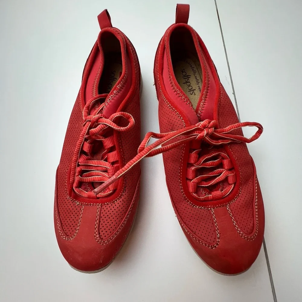 Softspots Women's Tarin Corallo Red Nubuck & Neoprene  9W